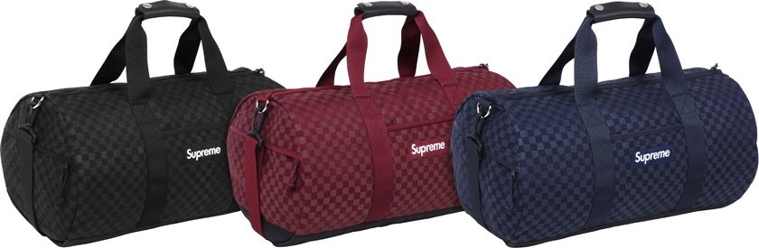 Printed Check Duffle Bag 1
